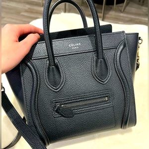 Celine Nano Luggage Bag In Drummed
Calfskin Leather